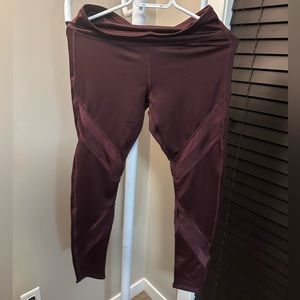 Black and burgundy Leggings from forever 21, size is medium